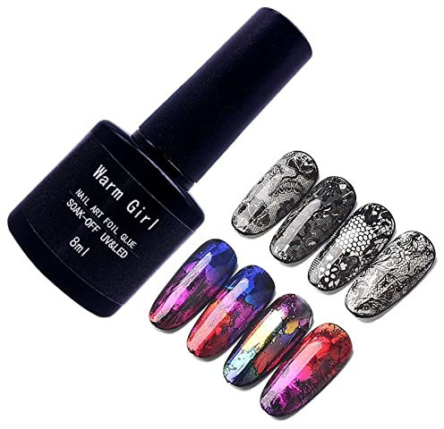 8ml Nail Art Glue Gel Galaxy Star Adhesive for Foil Sticker Transfer Tips Manicure DIY