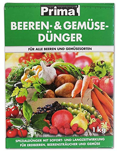 Prima Beeren- und Gemüsedünger mit Sofort- und Langzeitwirkung, NPK-Dünger 7+4+9, 1 kg