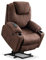 MCombo Fauteuil Releveur Électrique, Fauteuil Relax Électrique, Fonction Massage et Chauffage, Repose-Pied, Porte-Gobelets, Ports USB 7040 (Café, Moyen)