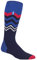 HEAT HOLDERS LITE - Herren Knielang Warm Thermo Bunt Muster Extra Dünn Skisocken (39-45 EU, Dark Blue Zig Zag)