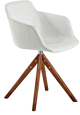 Angel Cerdá - Chaise Design Moderne Rembourrée en Tissu Gris avec Accoudoirs et Pieds en Acier Noir - Confort et Style Intemporel pour Salons et Salles à Manger - 48 x 57 x 82 cm