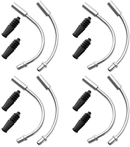 JPGhaha V Bremse Zubehör Fahrrad 4 Set V-Brake Bremszug Fahrrad Bremsen Rohr mit 8 Stück V-Bremsstaubstiefel und 8 Stück Bögen für Mountainbikes