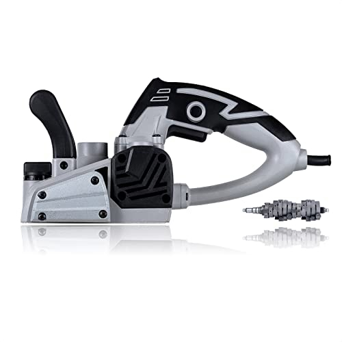 Werku WK401100, Cepillo Paredes Hormigón, Calidad Profesional, Potencia 1200 W, Disco 50 mm, Incluye Disco 12 Cuchillas Cepillado y Manguera Aspiración