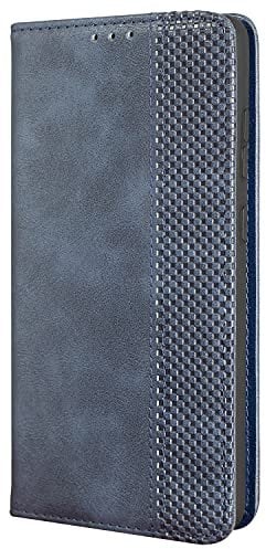 DOINK Retro Klapp Hülle für ZTE Blade A31, Premium PU Leder Handyhülle mit Kartenfächer und Geldbeutel - Blau