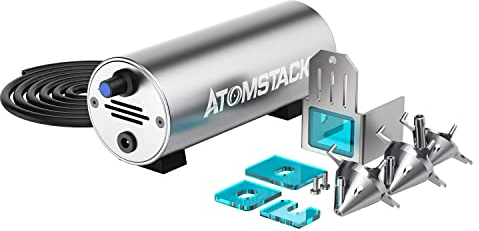 AOMSTACK Kit de asistencia de aire para A10 Pro, X7 Pro, S10 Pro grabador láser Air Assist Kit con tubo de 2M para bordes de objetos de corte más limpios y suaves, 10-30 L/min