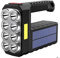 Mega Power Lampe de poche solaire 8 LED – Lampe torche portable rechargeable super lumineuse – Équipement de travail puissant – Lumière vive pour le camping, la maison, le travail – Lampe d'urgence –