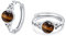 Tigerauge Creolen Keltischer Ohrringe Silber 925 Tigerauge Ohrringe Keltischer Creolen für Damen Mädchen Kinder