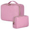 IGOLUMON Kosmetiktasche Kulturtasche Damen Kulturbeutel zum Aufhängen wasserdichte Schminktasche Große Make up Tasche für Reise 2 Stücke Rosa