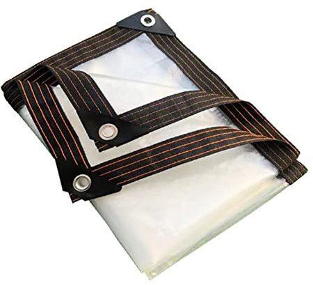 HUHJYUGE Bâche Imperméable en PE 3x6m, Bâche Plastique Transparente Pergola, Bâche Protection Solaire Auvent, pour Serre de Jardin, Couvertures de Feuille D'usine de Fleur