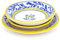 CEAR ceramiche - Set di 3 piatti in ceramica siciliana di Caltagirone, posto tavola singolo per servizio di piatti