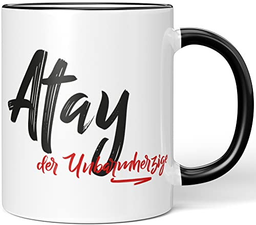 JUNIWORDS Tasse, Atay, der Unbarmherzige, Schwarz (5212448)
