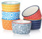 Selamica Ceramic 4oz Ramekins, set of 6(Assorted Colors)