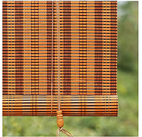 Tenda a Rullo in Bamboo Naturale,Tapparella avvolgibile bambù retrò, Tende alla Veneziana Tenda da Sole Tapparella Avvolgibile Bamboo per Casa,Ufficio,Cucina,W145xH220cm/W57.08xH86.61in
