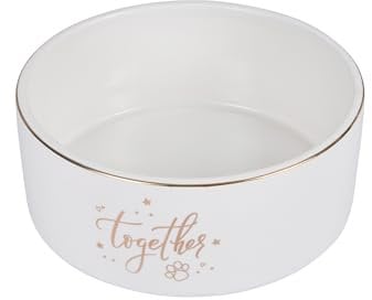 Love Story, Bol Dolomite Together D16 cm Blanc Dore