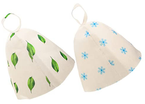 BESPORTBLE 2stücke Teiliges Filz-saunahüte Atmungsaktiv Mit Praktischem Aufhänger Großer Kopfumfang Leichter Hitzeschutz Geeignet Für Damen Und Herren Komfortable Badekappen Für Sauna Und Dam