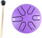 Tongue Drum 6 Noten Handpan-Trommel Zungentrommel aus Kohlenstoffstahl Mini Sorgenfreies Trommel-Percussion-Instrument mit Trommelstock für Anfänger (Lila)