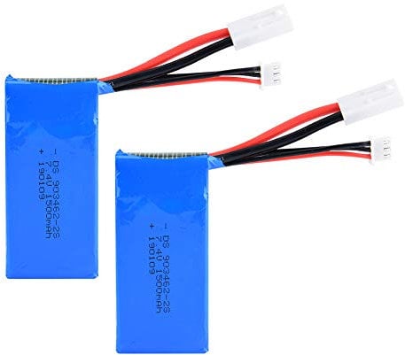 Mrisata 2pcs 7.4V 1500mAh 25c 2s with Small Plug Battery for Ft009 Rc Ship Rc Model Batteries, 7.4V 1500mAh Lipo Batteries, Rechargeable Battery T Plug