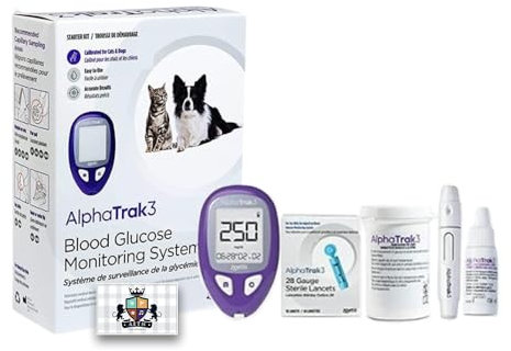 AETN Creations AlphaTRAK 3 Blood Glucose Monitoring Kit: Pet Glucose Testing Device for Cats and Dogs - Veterinary-Approved Diabetes Management System