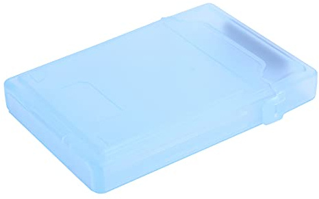Garsent Festplatten-Aufbewahrungsbox, 2,5 Zoll ABS Staubschutzbox Hartschale Stoßfeste und Feuchtigkeitsbeständige HDD/SSD Staubdichte und Antistatische Schutzhülle (Blue)