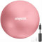 unycos - Gymnastikball 65 cm Sitzball Trainingsball für Yoga, Fitness, Medizinball, Balance Ball, Core Training Strength, Pilates-Ball | Inkl. Pumpe, BPA-Frei, Anti-Burst (Hellrosa mit Logo)