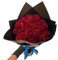 BIUBIULOVE Bouquet De Roses à Paillettes Artificielles éternelles - Bricolage Brillant, Faux Bouquet (Rouge, 9 Pcs)