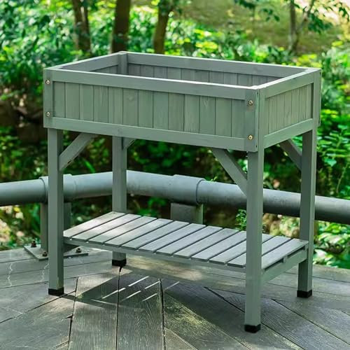 LJLAM Blumentopf Gross, Hochwertiger blumenkasten aus Natürlicher Tanne, Blumenkübel für Zimmerpflanzen, für Hinterhof/Garten/Terrasse/Balkon/Außenbereich (Color : A)
