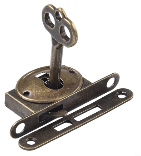 Serrure de meubles antiques au design élégant, serrure de porte coulissante, serrure de tiroir, serrure à crochet (1 pièce)