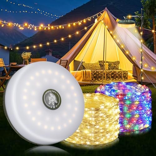 Guirnaldas de Luces Exterior 10m Cadena de Luces Decorativas de Navidad, 8 Modos, Impermeable IP44 LED Guirnalda Luces Exterio para Navidad, Camping, Fiesta, Jardín, Festival