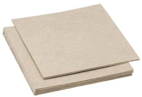 PATIKIL 155x155mm Filzgleiter Selbstklebend, 5 Pack 2mm Dicke Filzgleiter für Stühle Quadratische Weiche Selbstklebend rutschfeste Kratzfeste Filzunterlage für Lampen Möbel, Beige