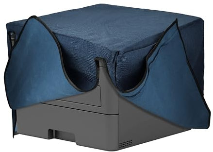 kwmobile Drucker Schützhülle kompatibel mit Brother DCP-L2530DW / L2550DN / MFC-L2710DN / L2750DW Hülle - Printer Cover aus Leinen - Staubschutzhülle für Drucker - Blaugrau