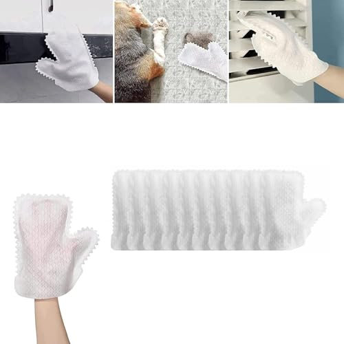 LUCCKIKI Gants de ménage en Microfibre, Gants de dépoussiérage lavables à usages Multiples, Gants de Nettoyage avec Doigts, Gants de Cuisine secs et humides