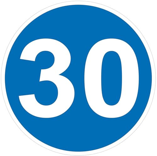 Indigos UG - Schild Verkehr 30 KMH Achtung - 100x100 - Hotel, Firma, Schutz, KITA, Arzt, Praxis - Sicherheit - Warnung - Aluverbundplatte 3mm, Wohnung - Hinweisschild - Warnschild