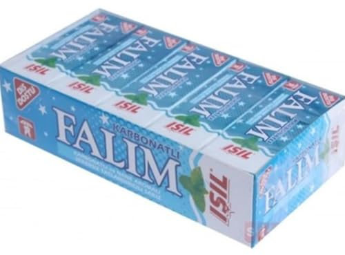 Falım Zuckerfreier Karbonat Minz Kaugummi, 5er-Pack à 20 Stück (Insgesamt 100 Stück) 160 Gramm mit Pufai Grocery