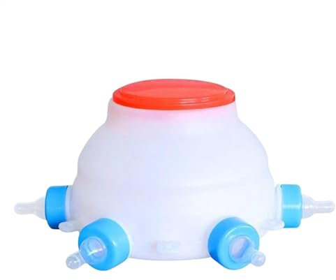 Welpenmilchfütterer, Aufzuchthilfe Hund Katze Stillstation Mit 6 Nippel Milchfutterstation ABS Futterstation Welpenmilch Katzenmilch Feeder Selbstfütternd Silikonnippel Für Baby Neugeborene Haustier