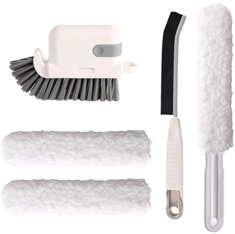 Spazzola Per Fughe, Spazzola Per La Pulizia Delle Finestre Con Impugnatura Comoda, Strumento Di Pulizia Per Porte e Finestre, Set Di Spazzole Per La Pulizia Di Angoli Morti, Fessure e Persiane