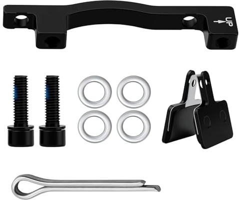 Adattatore post mount da 203 mm, adattatore per sella bicicletta, supporto freno per bicicletta con rondelle, adattatore per pinza freno a disco per bicicletta A – F203 per mountain bike, con un paio