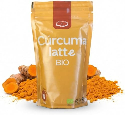 FINCA LA MESA Curcuma Latte Ecológico Original en Polvo | Golden Milk Bio con Cúrcuma, Jengibre y Pimienta Negra | Leche Dorada Natural Sin Aditivos | Origen España | 150g