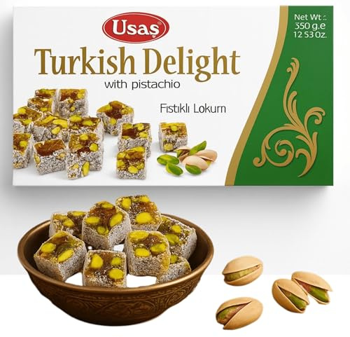 Lokum Turco con Pistacho 350g – Dulce Tradicional Turco