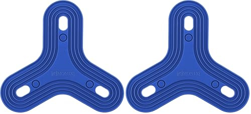 MONIX Solid+ Set 2 Unidades, Protector para Sartenes Antiadherentes, Acero Inoxidable, Azul, 35 cm, 2 Unidades (Paquete de 2)