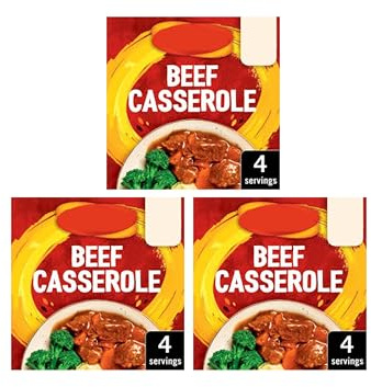 Beef Casserole Recipe Mix, 38g, No Artificial Colours, Slow Cooker Compatible, Vegan Suitable, 4 Servings,Pack Of 3