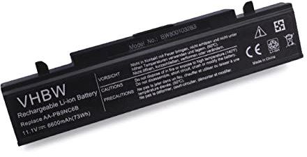 vhbw Li-Ion Akku 6600mAh (11.1V) schwarz kompatibel mit Notebook Laptop Samsung NP-R519, NP-R530, NP-R540, NP-RF510 Ersatz für AA-PB9NC6B, AA-PB9NS6B, AA-PB9NC6W.