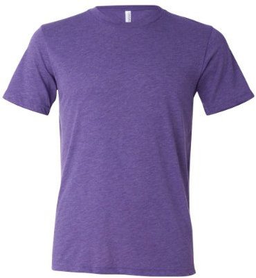 Canvas Mens Triblend Crew Neck Plain Short Sleeve T-Shirt (L) (Purple Triblend)
