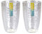 Bello Set of 2 Tall Clear Re-usable Plastic Tumbler Ideal for Picnics, BBQs & Parties