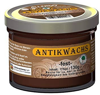 Antikwachs fest inkl. Microfasertuch zum Auftragen (mahagoni 130 g)