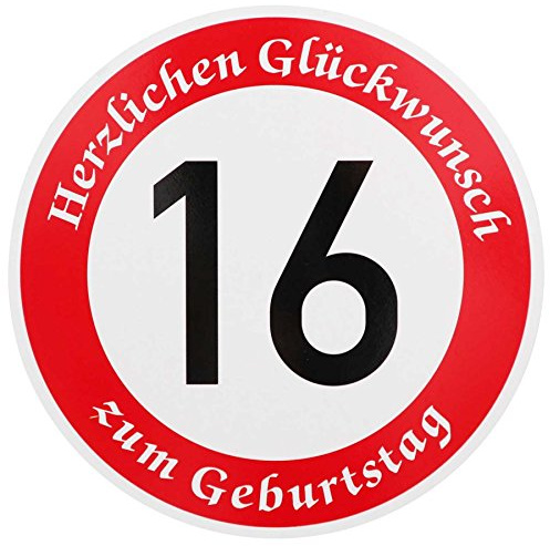 ORIGINAL VERKEHRSSCHILD 16 mit Geburtstagstext zum Geburtstag als Geburtstagsgeschenk für Verkehrszeichen Schild Geburtstagsschild Straßenschild Geschenkidee Schilder Verkehrsschilder Straßenschilder