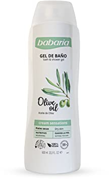 Babaria Olive Oil Bath and Shower Gel, No Parabens, 600 ml