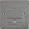 Schneider Electric Ultimate Flat Plate - Single Fan Isolator Switch, 3 Pole, 16AX, GU1213WPC, Polished Chrome with White Insert