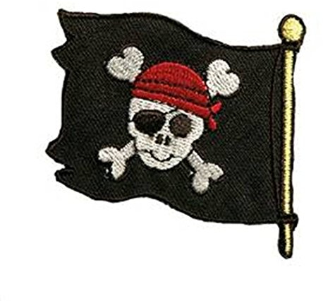 Mono-Quick GmbH Applikationen - Kids and Hits - aufbügelbar Piratenflagge ca. 4,0x6,0 cm farbig 1 St