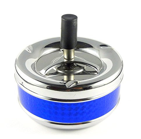 Starlet24 Drehaschenbecher Windaschenbecher Aschenbecher Sturmaschenbecher Ascher Blau 9 cm