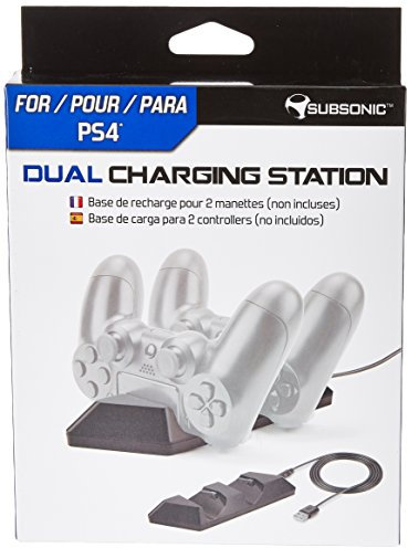 SUBSONIC - Station de Recharge pour 2 manettes PlayStation 4 / PS4 Slim / PS4 Pro - Dual Charging Station